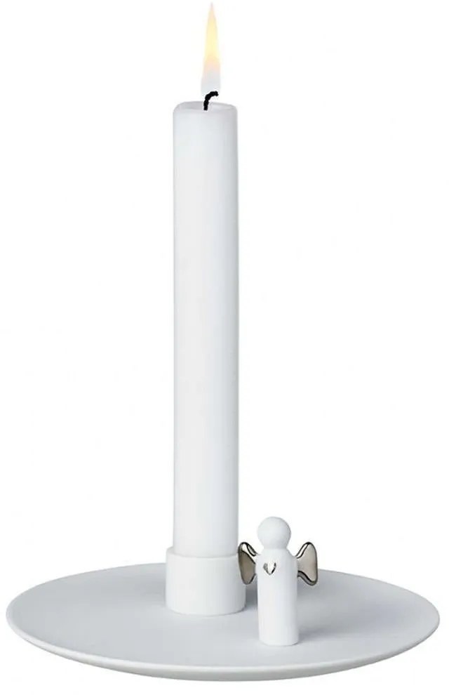 Κηροπήγιο Angel's Light Silver RD0012166 14cm White-Silver Raeder Porcelain