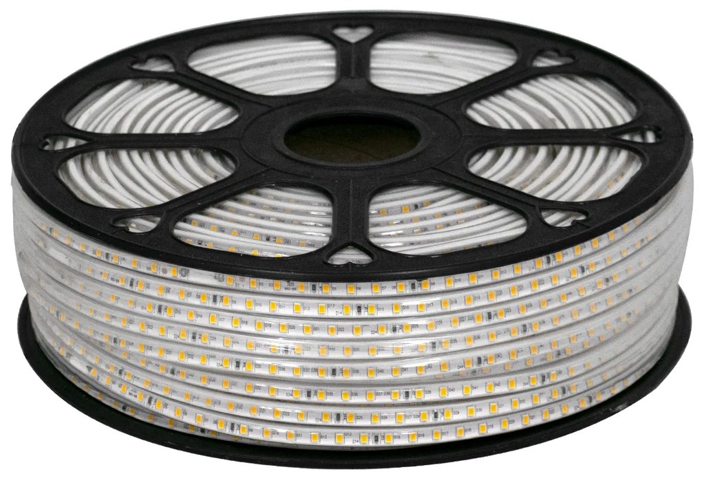 GloboStar® 70503 Slim Ταινία Μονής Σειράς Epistar LED SMD 2835 1m 12W/m 96LED/m 1572lm/m 120° DC 230V Αδιάβροχη IP68 Ultra Θερμό Λευκό 2200K Dimmable