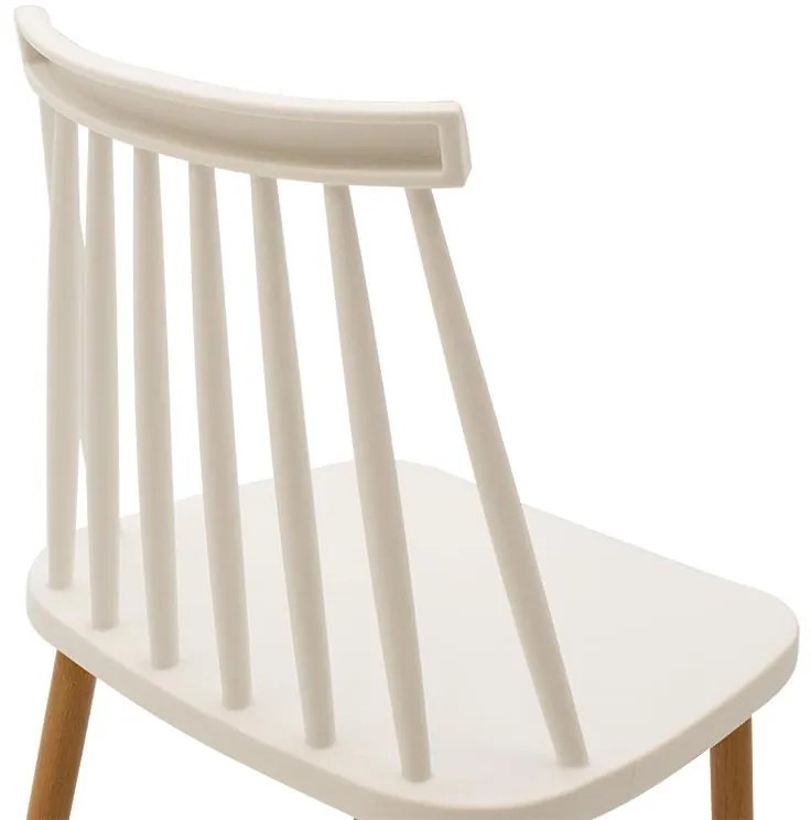 Σκαμπό μπαρ Aurora pp λευκό-φυσικό πόδι 42x49x109εκ 42x49x109 εκ.