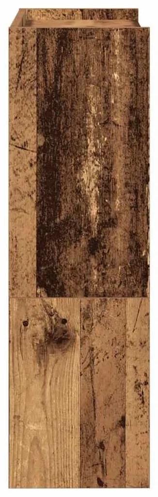 Ράφι παπουτσιών Παλιό ξύλο 60x25x81 cm Κατασκευασμένο ξύλο - Καφέ