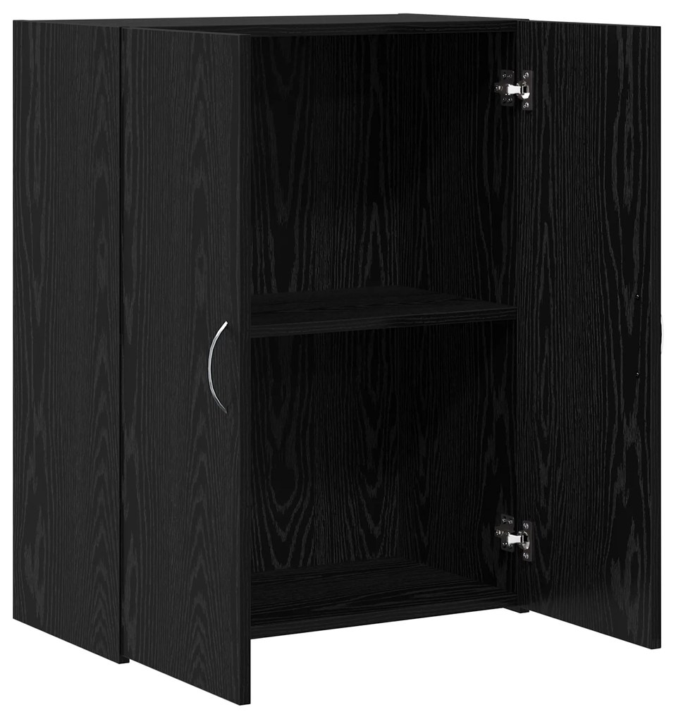 vidaXL Ντουλάπι Γραφείου - Μαύρο Ξύλο, 60 x 32 x 77.5 εκ, Επεξεργασμένο Ξύλο