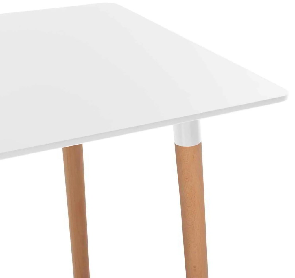 ΤΡΑΠΕΖΙ MINIMAL HM8581.01 ΛΕΥΚΟ MDF-ΠΟΔΙΑ ΟΞΙΑ ΣΕ ΦΥΣΙΚΟ ΧΡΩΜΑ- 120Χ60X74Υεκ.