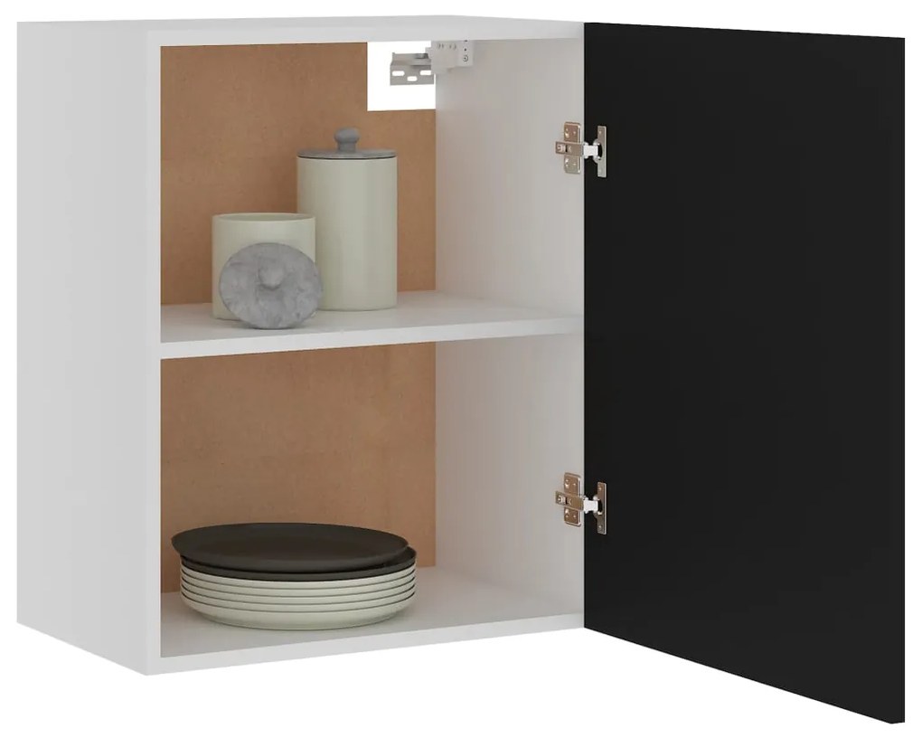 vidaXL Κρεμαστό Ντουλάπι &quot;Lyon&quot; Μαύρο 50x31x60 εκ. από Τεχνητό Ξύλο