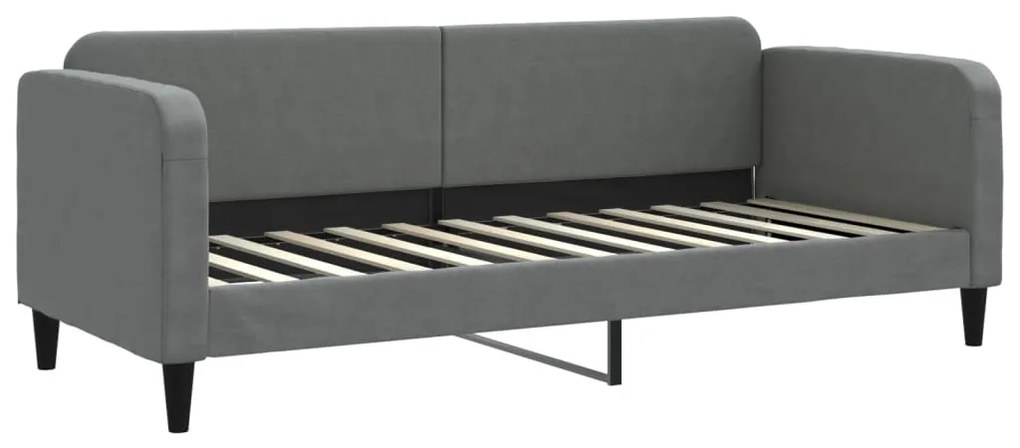vidaXL Καναπές Κρεβάτι Συρόμενος Σκ. Γκρι 80x200 εκ. Ύφασμα &amp; Συρτάρια