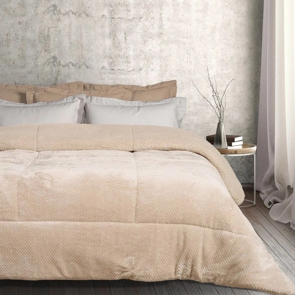 Κουβερτοπάπλωμα Sherpa 1181 Beige Das Home Υπέρδιπλo 220x240cm Πολυέστερ