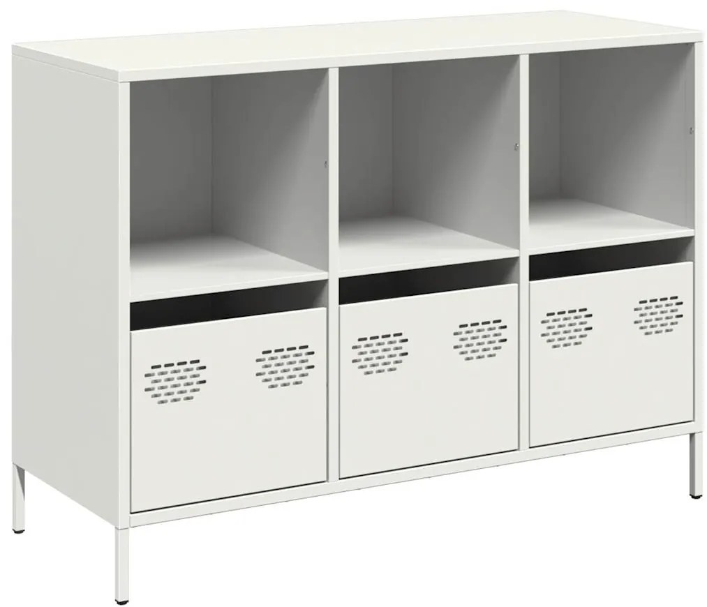 vidaXL Σκευοθήκη Λευκό 101,5x39x73,5 cm Ατσάλι ψυχρής έλασης