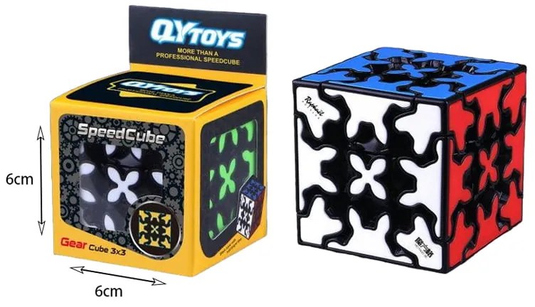 QYTOYS παιχνίδι κύβος με μαύρη βάση 3x3 - Gear cube game