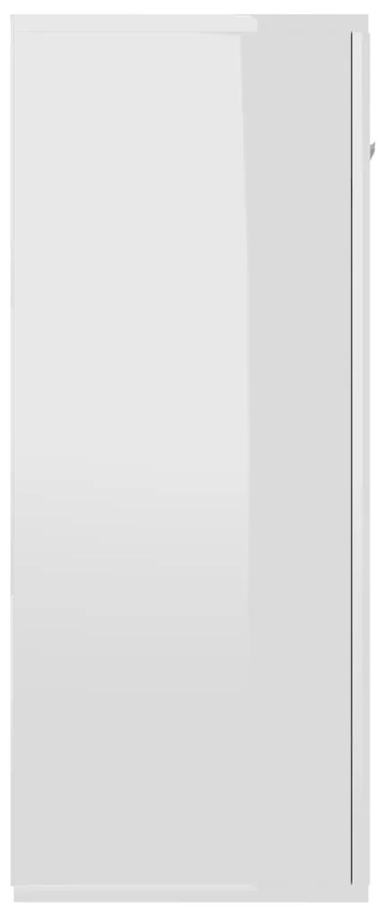 vidaXL Μπουφές Γυαλιστερό Λευκό 105 x 30 x 75 εκ. από Μοριοσανίδα