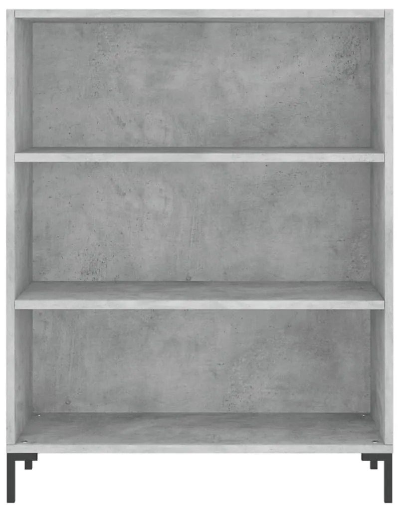 vidaXL Βιβλιοθήκη Γκρι Σκυροδέματος 69,5 x 32,5 x 90 εκ. Επεξεργ. Ξύλο