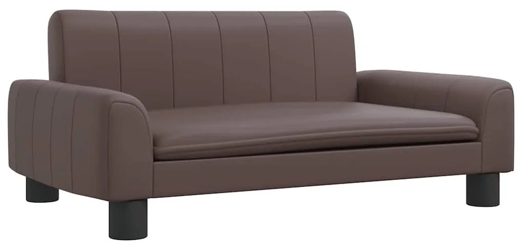 vidaXL Καναπές Παιδικός Καφέ 70 x 45 x 30 εκ. από Συνθετικό Δέρμα