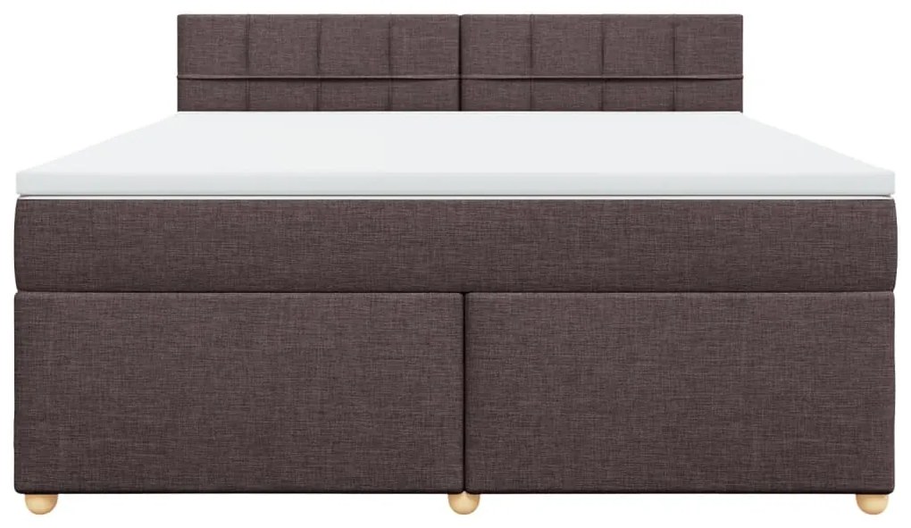 ΚΡΕΒΑΤΙ BOXSPRING ΜΕ ΣΤΡΩΜΑ ΣΚΟΥΡΟ ΚΑΦΕ 180X200 ΕΚ ΥΦΑΣΜΑΤΙΝΟ 3289062