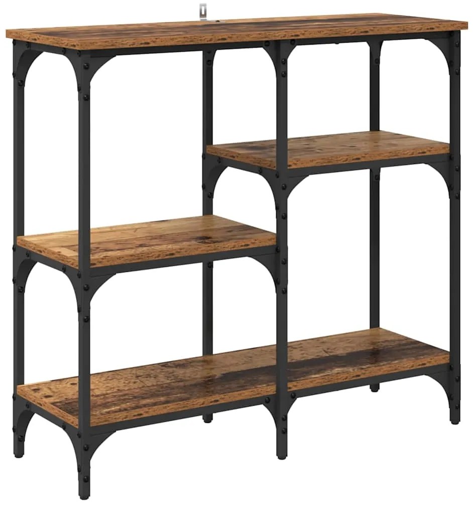 vidaXL Τραπέζι κονσόλας Παλιό Ξύλο 80 x 29 x 75 εκ Επεξεργασμένο ξύλο