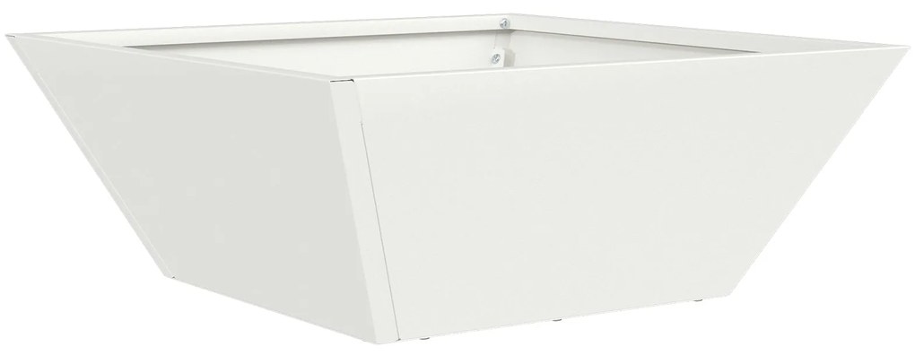 vidaXL Μεταλλική Γλάστρα Ψυχρό Λευκό Μέταλλο 40 x 40 x 15 εκ.