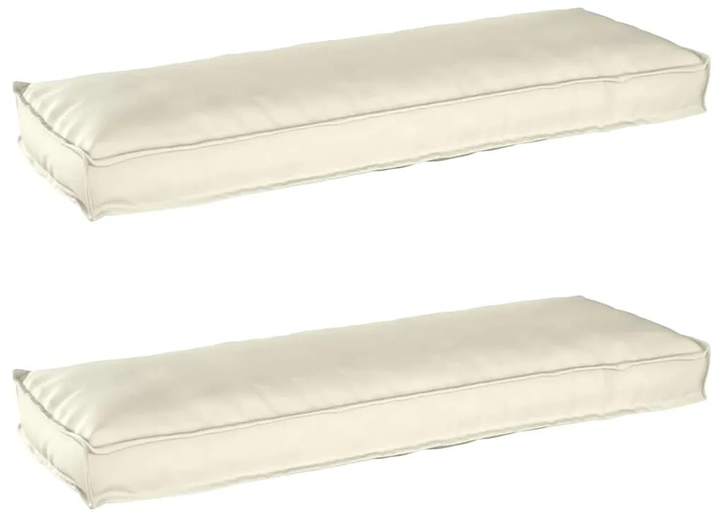 vidaXL Σετ Μαξιλαριών Πάγου 2 pcs Κρεμ 120 x 40 x 8 εκ Ύφασμα Oxford