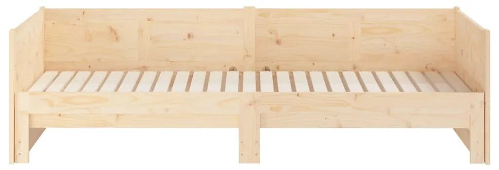 vidaXL Καναπές Κρεβάτι Συρόμενος 2x(80x200) εκ. από Μασίφ Ξύλο Πεύκου