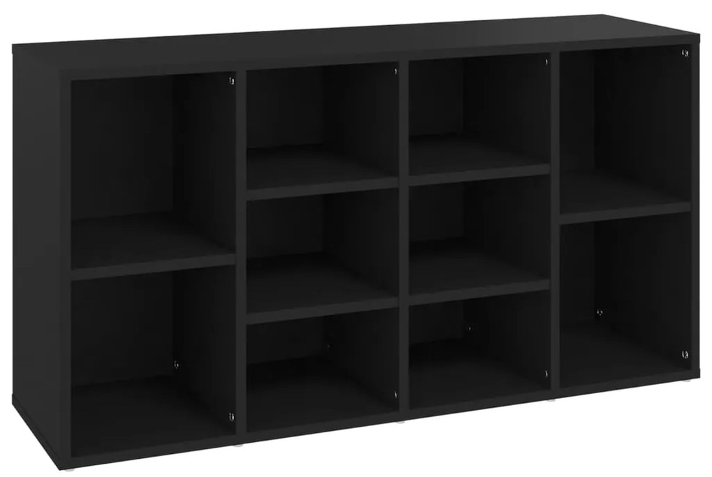 vidaXL Παπουτσοθήκη Μαύρη 103 x 30 x 55 εκ. από Επεξ. Ξύλο