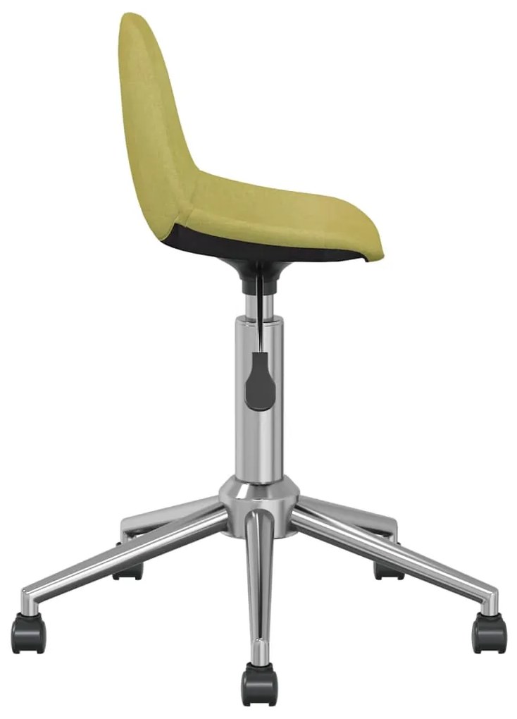 vidaXL 3086067 Swivel Dining Chairs 6 pcs Green Fabric (3x333470)