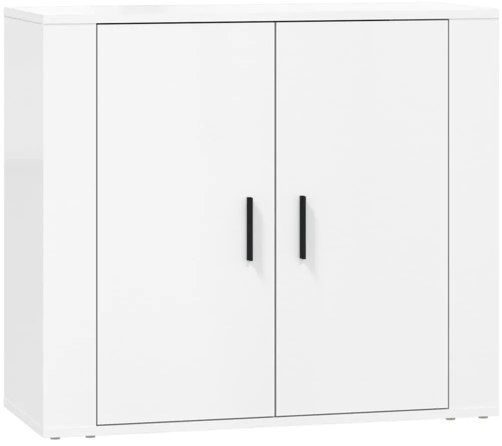 vidaXL Ντουλάπι 3 τεμ. Λευκό Επεξεργασμένο Ξύλο