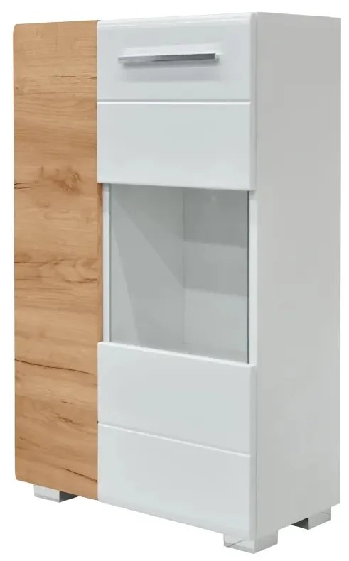 MATIS Βιτρίνα επιδαπέδια Barcelona Χρυσό Δρυς Matis670236