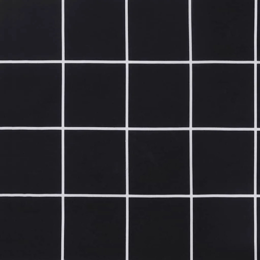 vidaXL Μαξιλάρι Πάγκου Κήπου Μαύρο Καρό 150x50x4 εκ. Ύφασμα Oxford