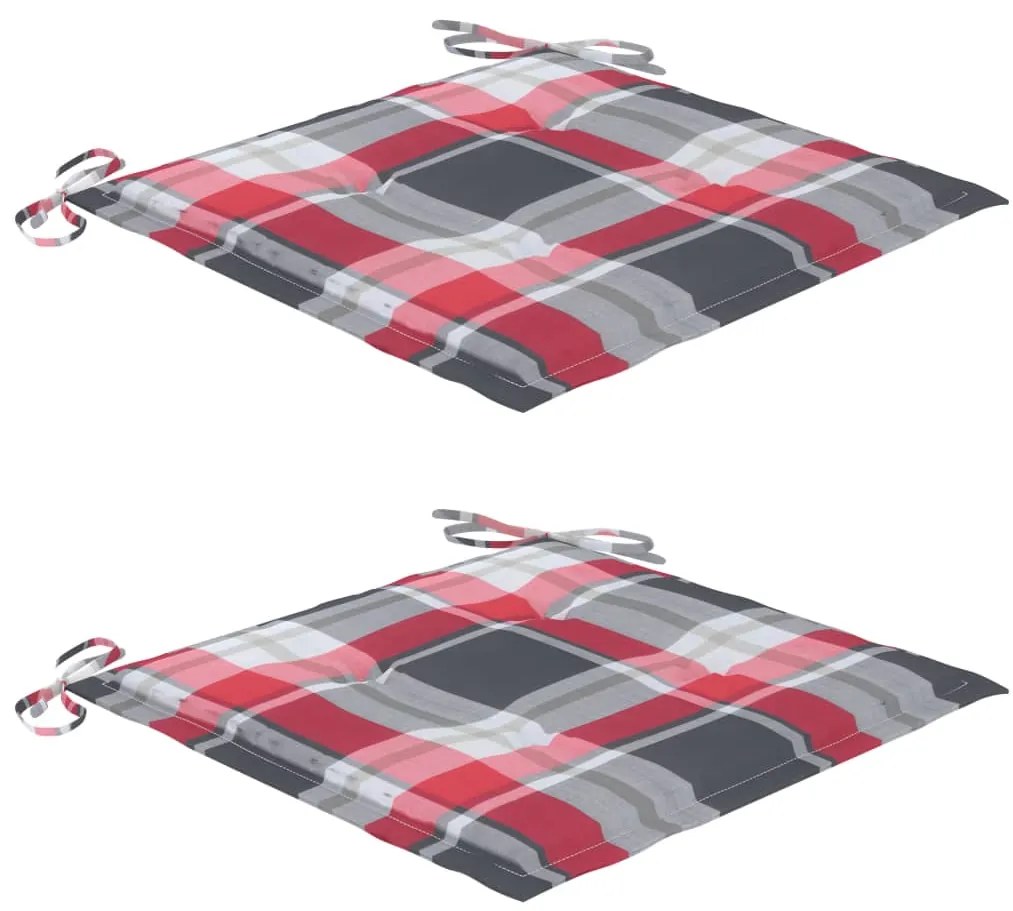 vidaXL Καρέκλες Κήπου 2 Τεμαχίων από Μασίφ Ξύλο Teak με Μαξιλάρια