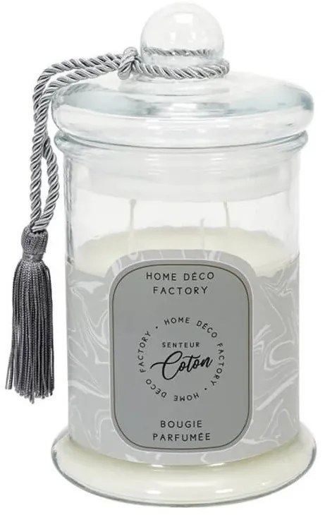 Αρωματικό κερί Home Deco Factory με διάρκεια καύσης 80 ώρες, άρωμα Cotton και διαστάσεις 13.2x23.5cm
