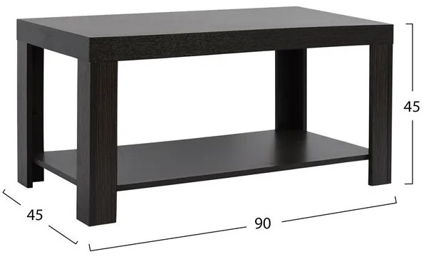 ΤΡΑΠΕΖΙ ΣΑΛΟΝΙΟΥ ALAYNA ΜΕΛΑΜΙΝΗΣ HM2207.01 ZEBRANO 90Χ45Χ45 εκ.