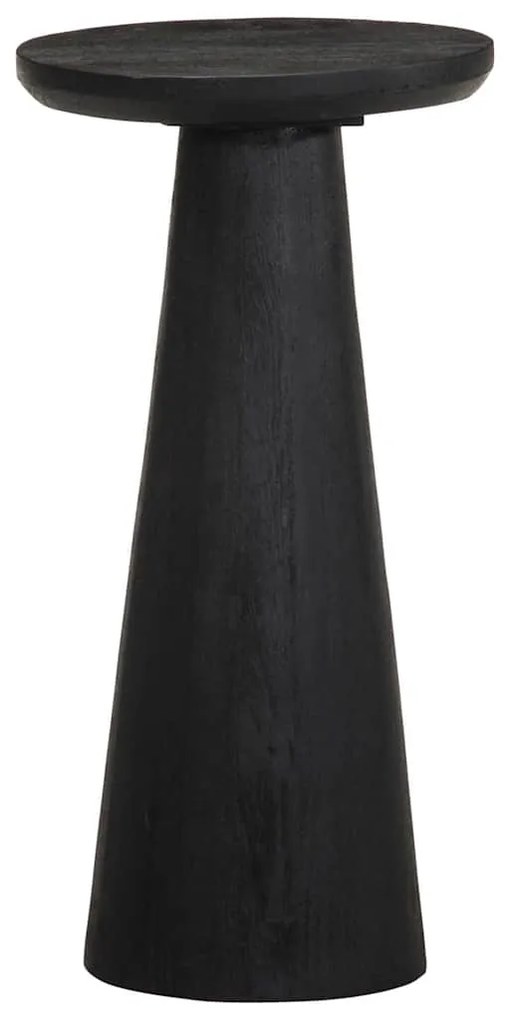 vidaXL Τραπεζάκι Μαύρο Ø30x60 cm από μασίφ ξύλο Mango