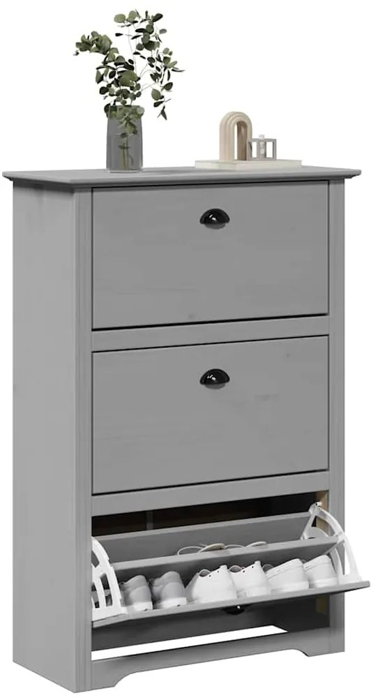 Ράφι παπουτσιών vidaXL BODO Γκρι 80x35x118 cm