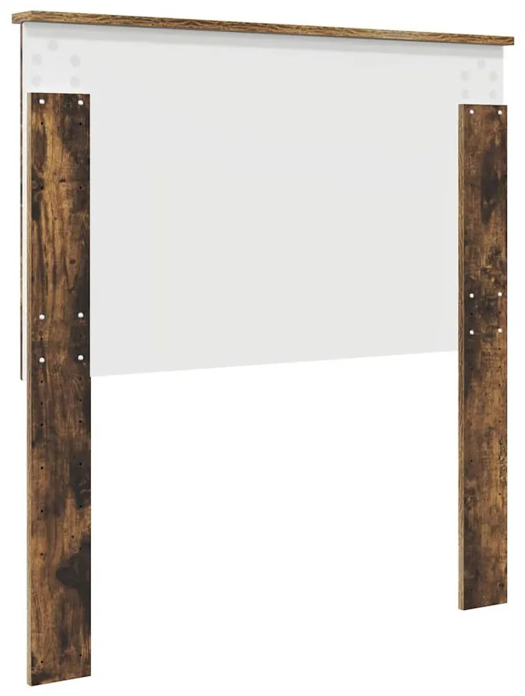 vidaXL Κεφαλάρι με κεφαλάρι Καπνιστό Δρύς 90 cm Επεξεργασμένο ξύλο