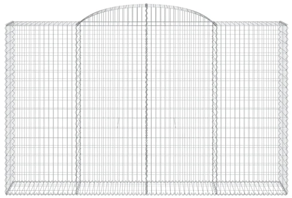 vidaXL Συρματοκιβώτια Τοξωτά 4 τεμ. 300x50x180/200 εκ. Γαλβαν. Ατσάλι