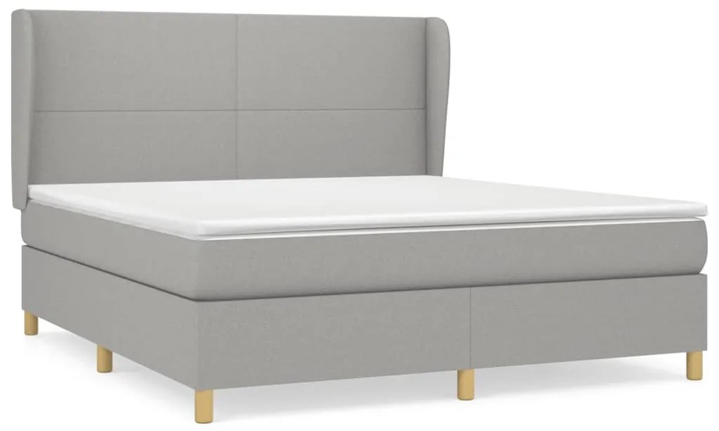 ΚΡΕΒΑΤΙ BOXSPRING ΜΕ ΣΤΡΩΜΑ ΑΝΟΙΧΤΟ ΓΚΡΙ 180X200 ΕΚ. ΥΦΑΣΜΑΤΙΝΟ 3128381