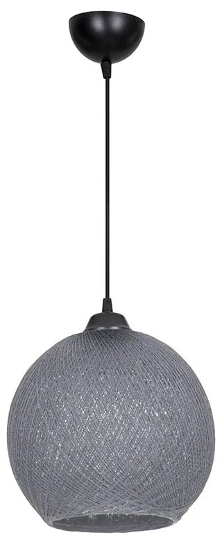 Φωτιστικό οροφής μονόφωτο Leshia pakoworld Ε27 γκρι Φ26x26εκ (1 τεμάχια)