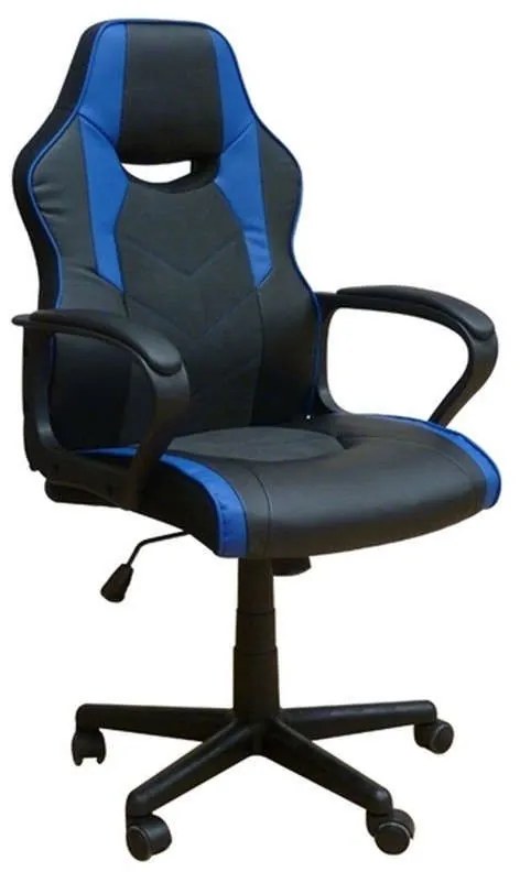 Πολυθρόνα Γραφείου Gaming BS6210 01.0404 60,5Χ64,5Χ103-113cm Black-Blue