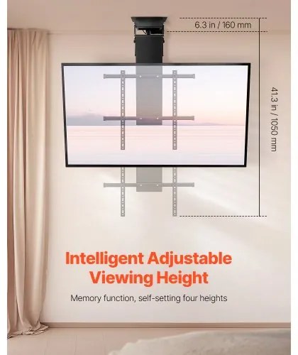 VEVOR Motorized Ceiling TV Mount Electric Flip Down TV Mount for 32-70 in Screen