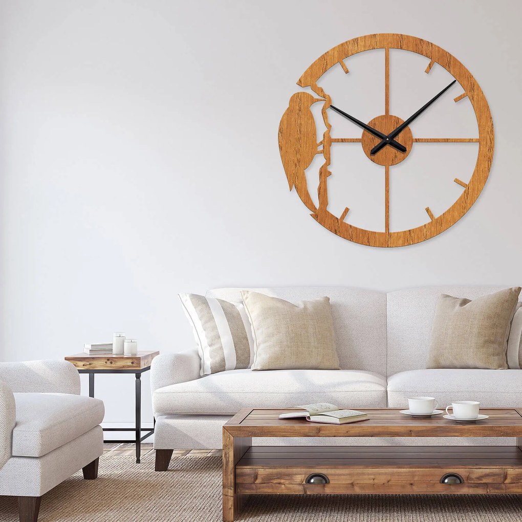 Ρολόι τοίχου  εσωτερικού χώρου ξύλινο clock4 - Clock4-Όρεγκον, 1mx1m