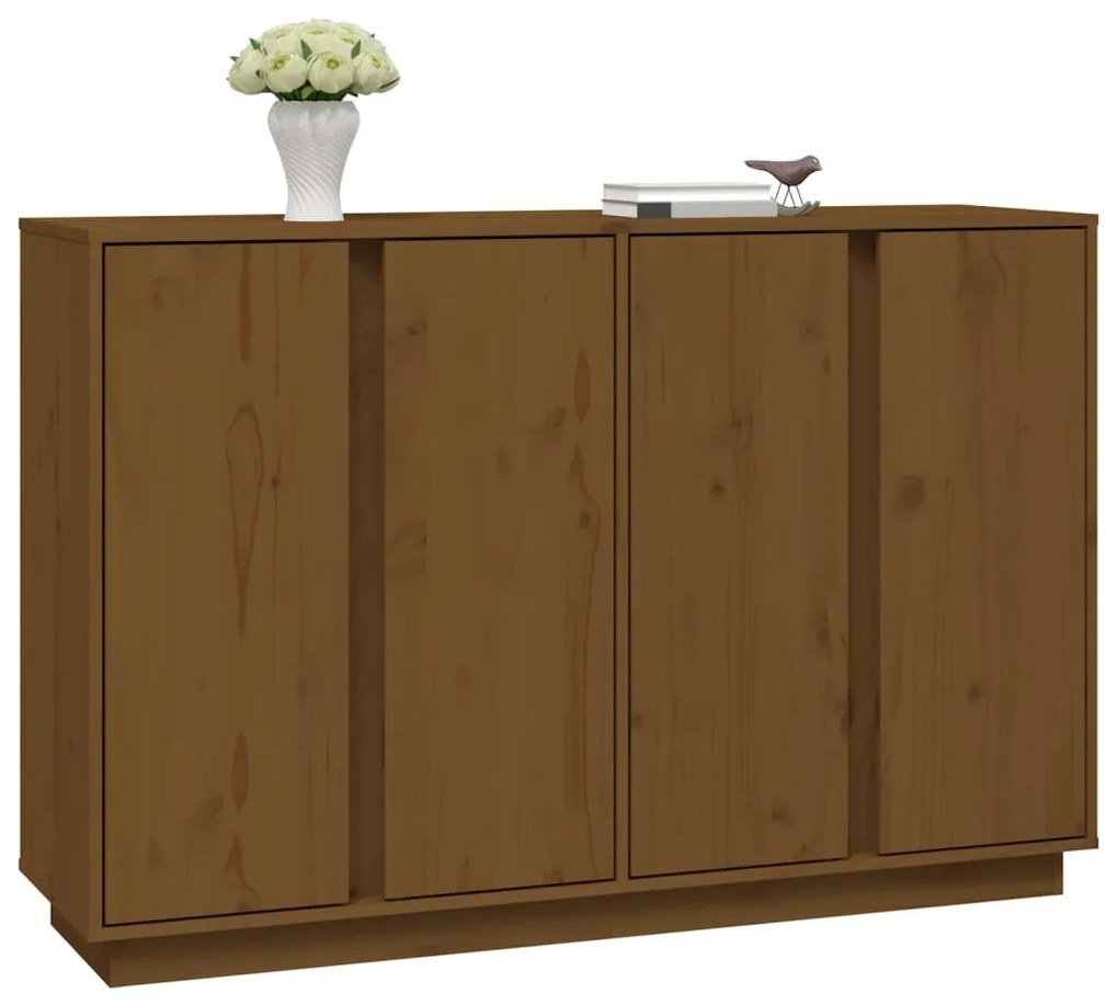 vidaXL Ντουλάπι Καφέ Μελί 120x35x80 εκ. από Μασίφ Ξύλο Πεύκου