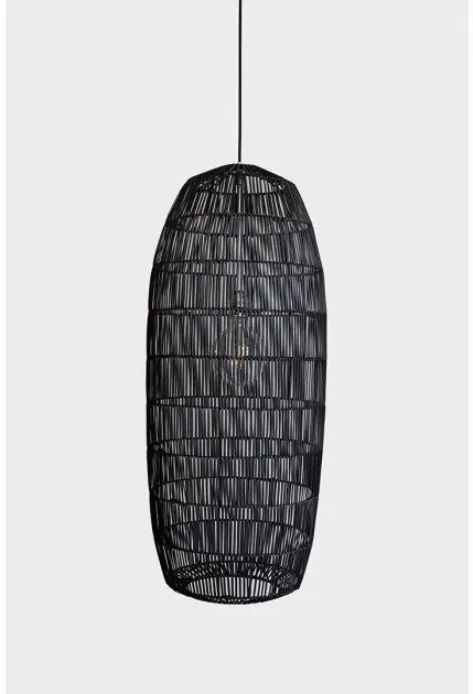 Κρεμαστό Φωτιστικό Οροφής 1xE27 Ρατάν Φ39cm Pickle AY Illuminate-420.100.05/P-Μαύρο 420.100.05/P