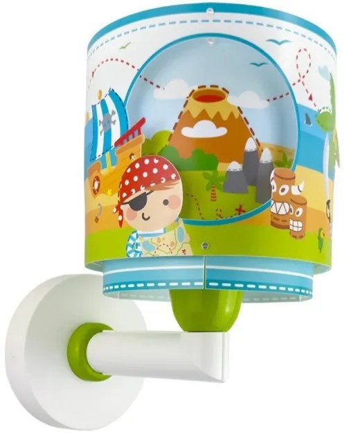 Παιδικό Φωτιστικό Τοίχου 1xE27 Γαλάζιο Pirate Island 60659 Ango-60659-Σιέλ/Βεραμάν/Μέντα 60659