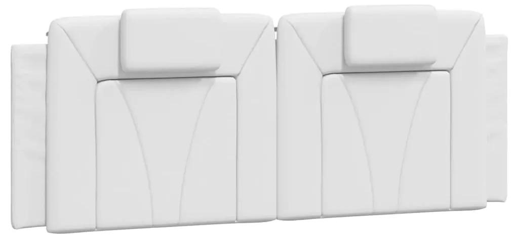 vidaXL Κρεβάτι με Στρώμα Λευκό 120x200 εκ.από Συνθετικό Δέρμα