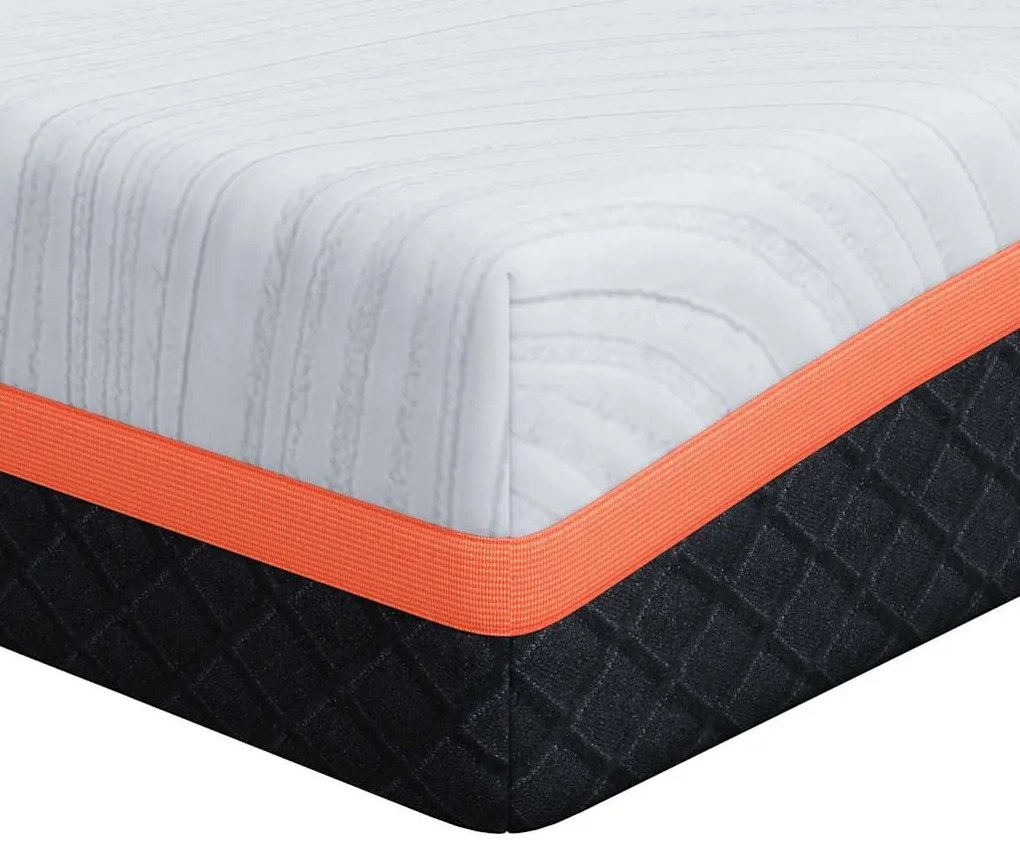 vidaXL Στρώμα Λευκό και Γκρι 90 x 190 cm Pěna