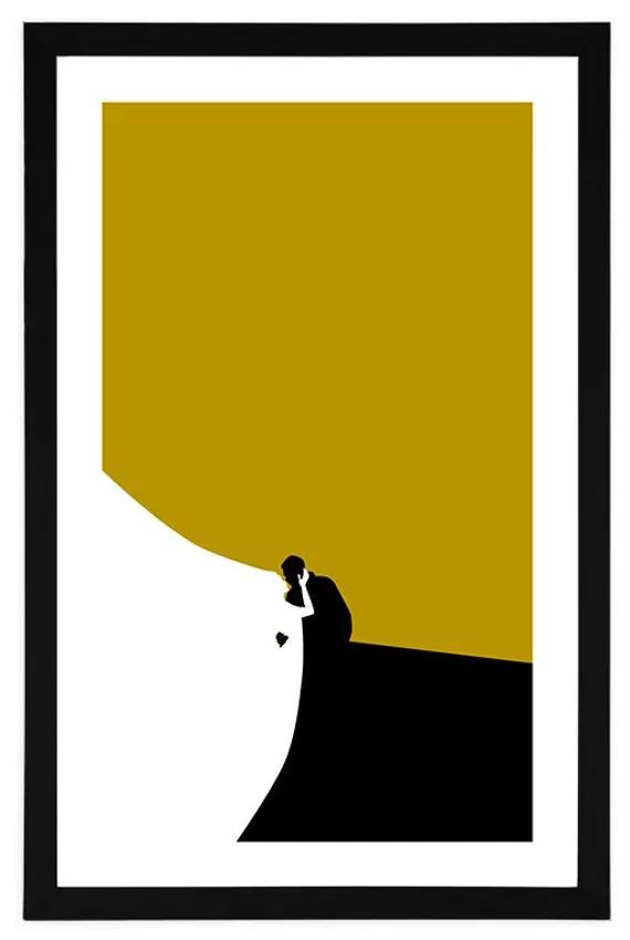 Αφίσα με πασπαρτού Γαμήλιος χορός - 40x60 black