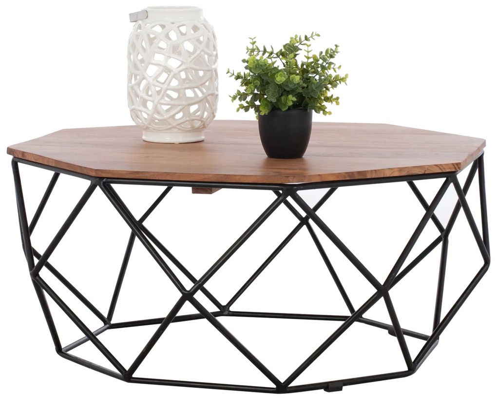 ΤΡΑΠΕΖΙ ΣΑΛΟΝΙΟΥ ΜΕ ΞΥΛΟ ΑΚΑΚΙΑΣ FB98777.11 Φ82x40 εκ. 0532937