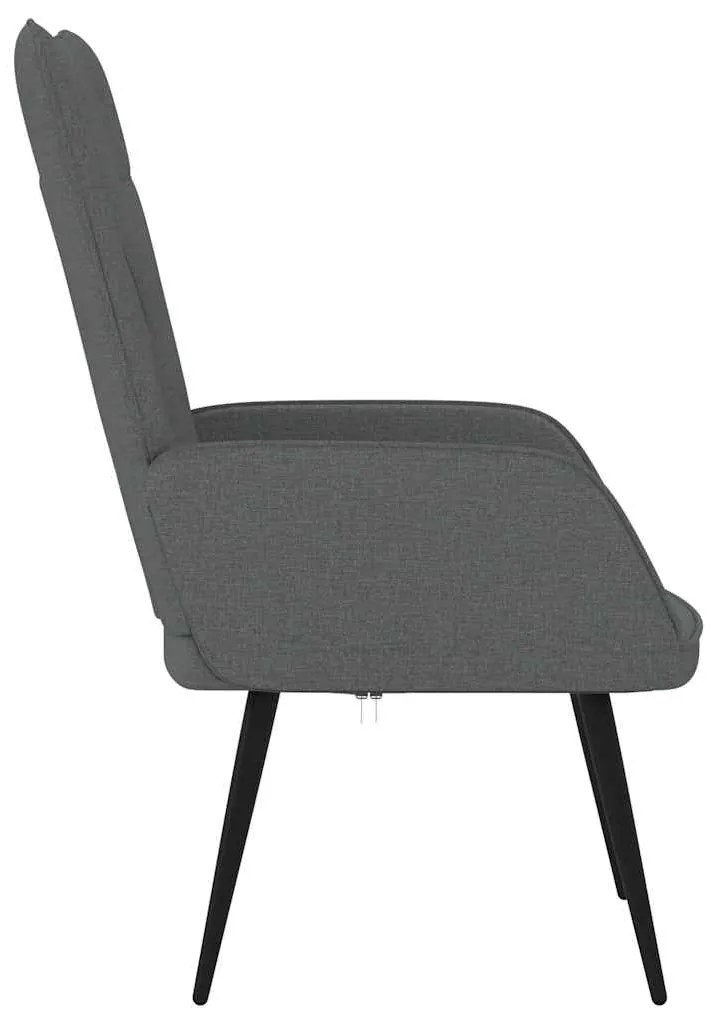 vidaXL Πολυθρόνα Relax Σκούρο Γκρι Υφασμάτινη