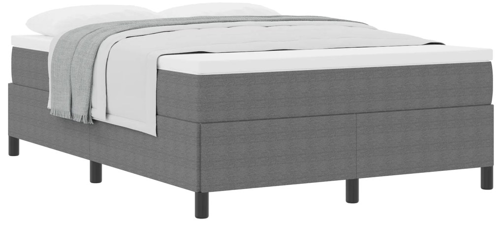 vidaXL Κρεβάτι Ράμπα Ανοιχτό Γκρι 140x200 εκ. Υλικά Κορδούρα