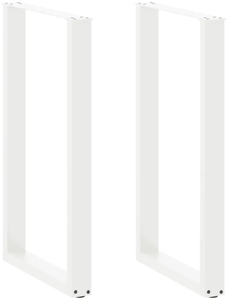 Πόδια Τραπεζιού Μπαρ σε Σχήμα U, 2 τεμ. Λευκά 60x(100-101) εκ. Ατσάλι