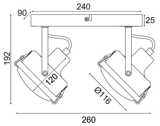 ΕΠΙΤΟΙΧΟ ΦΩΤΙΣΤΙΚΟ 2ΧGU10 ΓΚΡΙ ΜΕΤΑΛΛΙΚΟ 31X12X19CM MORFEAS - AR1722W31G - AR1722W31G