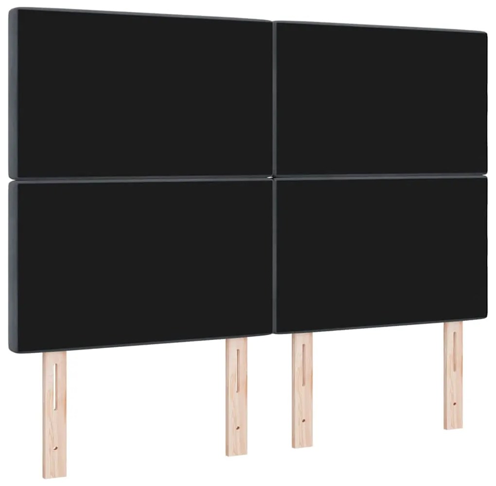 vidaXL Κεφαλάρι με κεφαλάρι Σκούρο Γκρι 144 cm Τεχνητό Δέρμα