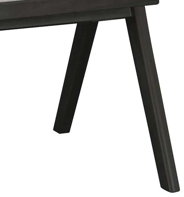 Πολυθρόνα Winslow pakoworld ξύλο rubberwood μαύρο-pvc rattan φυσικό-ύφασμα γκρι