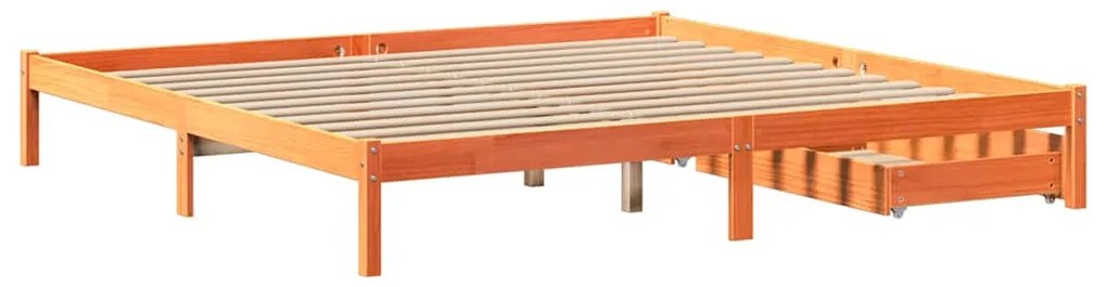 vidaXL Σκελετός Κρεβ. Χωρίς Στρώμα Καφέ Κεριού 180x200 εκ Μασίφ Πεύκο